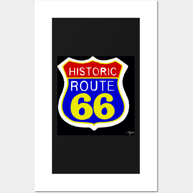 ROUTE 66 Wall Art by Overthetopsm